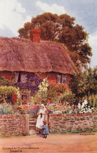 Cabaña en Clifton Hampden (litografía en color) de Alfred Robert Quinton
