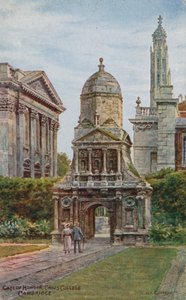 Puerta de Honor, Caius College, Cambridge (litografía a color) de Alfred Robert Quinton