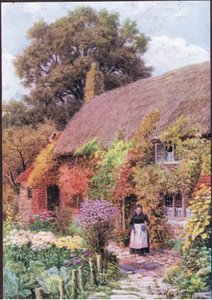 La Cabaña de la Abuela, Henley Common, cerca de Midhurst, Sussex, de Las Cabañas y la Vida Rural de Inglaterra publicado por Dent & Sons Limited de Alfred Robert Quinton