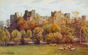 Castillo de Ludlow desde los prados