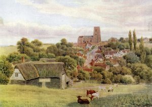 La Iglesia en la Colina, Kersey, Suffolk de Alfred Robert Quinton