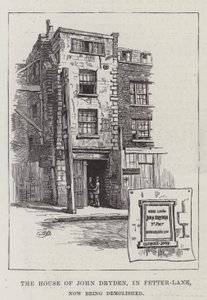 La casa de John Dryden, en Fetter-Lane, ahora siendo demolida