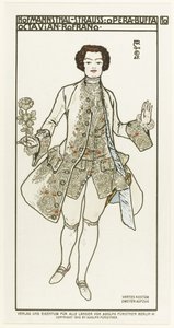 Diseño de vestuario para la ópera Der Rosenkavalier El caballero de la rosa de Richard Strauss, 1910 de Alfred Roller