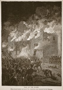 La caída del Álamo, de un libro pub. 1896 (grabado)