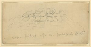 Maíz apilado en la cubierta delantera de Alfred Rudolph Waud