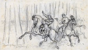 Muerte de Reynolds en Gettysburg 1863 (dibujo)