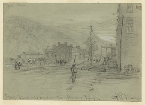 Cuartel general del General Stevenson en Harpers Ferry de Alfred Rudolph Waud