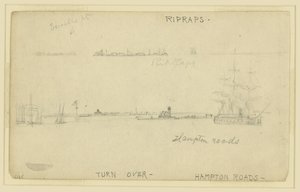 Ripraps y Hampton Roads de Alfred Rudolph Waud