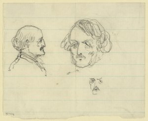 Tres retratos busto, incluyendo a Benjamin Butler