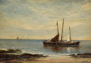 Barcos de pesca en la desembocadura del Tay de Alfred Sanderson Edward