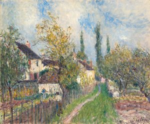 Un camino en Les Sablons, 1883 de Alfred Sisley
