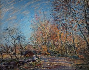 Al borde del bosque en Fontainebleau de Alfred Sisley