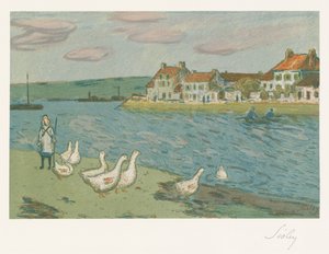 Las orillas del río de Alfred Sisley
