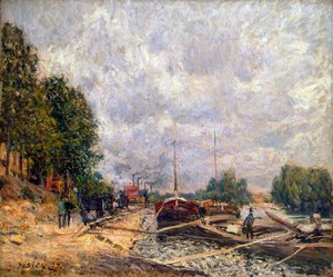 Barcazas en Billancourt, 1877