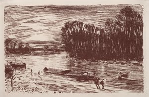 Bordes del Loing, cerca de Saint-Mammès de Alfred Sisley