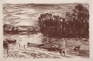 Bordes del Loing, cerca de Saint-Mammès, 1896 de Alfred Sisley