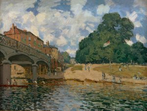 Puente en Hampton Court de Alfred Sisley