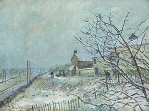Primera Nieve en Veneux-Nadon de Alfred Sisley