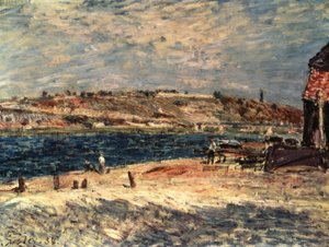 Ribera del río en Saint-Mammes