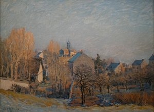 Mañana helada en Louveciennes, 1873 (Óleo sobre lienzo) de Alfred Sisley