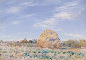 Pajar de Heno en las Orillas del Loing, 1891 de Alfred Sisley