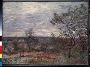 ""Journee de vent a Veneux"" (Día ventoso en Veneux) Pintura de Alfred Sisley (1839-1899) 1882 (Impresionismo) Museo del Hermitage, San Petersburgo (San Petersburgo) de Alfred Sisley