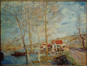 La inundación en Moret de Alfred Sisley
