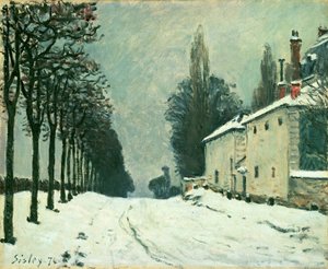 La Route de Louveciennes, Invierno, 1874 de Alfred Sisley