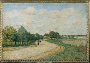 El camino a Mantes ... de Alfred Sisley