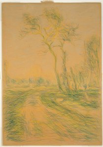 Paisaje con árboles de Alfred Sisley