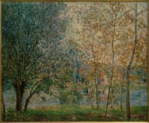 El canal del Loing en primavera de Alfred Sisley