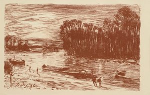 El Loing cerca de St. Mammès de Alfred Sisley