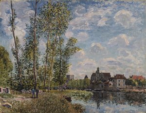 Moret, Vista del Loing, Tarde de mayo de Alfred Sisley
