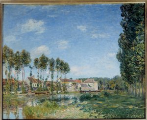 Moret, las orillas del Loing. Pintura de Alfred Sisley (1839-1899)