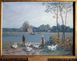 En el borde del Loing de Alfred Sisley