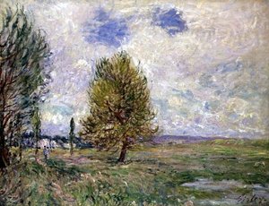 Llanura en Veneux de Alfred Sisley