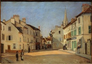 Calle de la Chaussée en Argenteuil, llamada Plaza en Argenteuil de Alfred Sisley