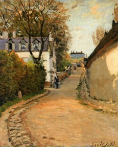 Rue de la Princesse, Louveciennes, mirando al norte, c.1873 (óleo sobre lienzo) de Alfred Sisley