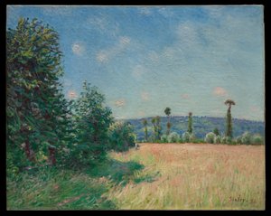 Los prados de Sahurs al sol de la mañana de Alfred Sisley