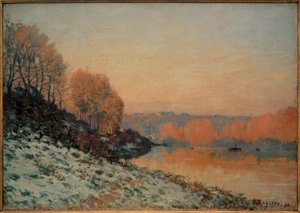 Nieve en Port-Marly, escarcha blanca de Alfred Sisley