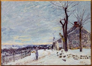 Clima nevado en Veneux-Nadon de Alfred Sisley