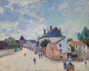 Calle en Moret, c. 1890 de Alfred Sisley