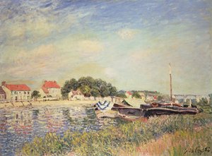 Las orillas del Loing en Saint-Mammes, 1885 de Alfred Sisley