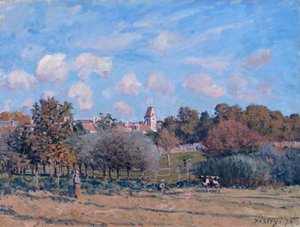 El campanario de Noisy-le-Roi, otoño de Alfred Sisley