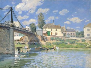 El Puente en Villeneuve-la-Garenne de Alfred Sisley