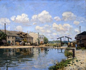 El Canal Saint-Martin, París, 1872 de Alfred Sisley
