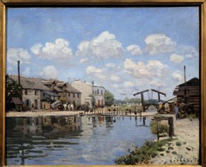 El Canal Saint Martin en París en 1872 de Alfred Sisley