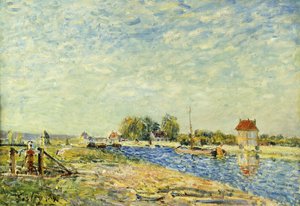 El canal de Loing, 1884 de Alfred Sisley