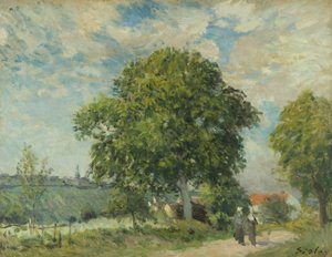 La entrada al pueblo, c.1880