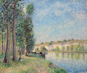 El Loing en Moret; Le Loing a Moret, 1885 de Alfred Sisley